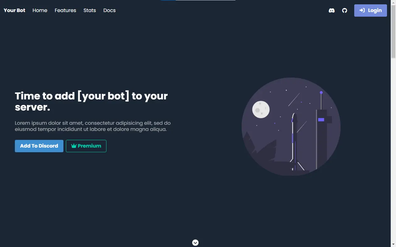 Discord Bot Landing Page